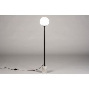 Lumidora Vloerlamp 74152 - E27 - Zwart - Wit - Metaal - 19 cm