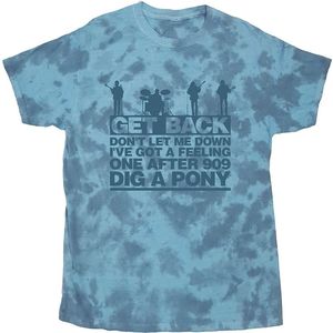The Beatles - Let It Be Songs Heren T-shirt - M - Blauw