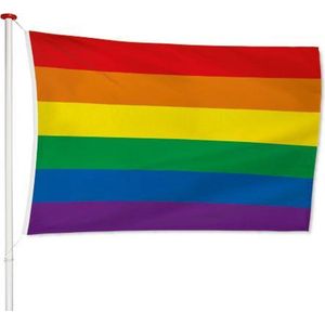 Regenboog Vlag 70x100cm | Kwaliteitsvlag | LGBT Gay Pride Vlag | Rainbow Flag | Regenboogvlag | Regenboog Decoratie