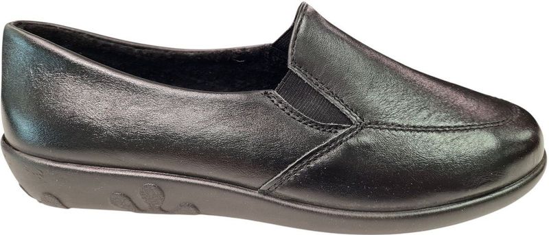 Rohde - Dames Pantoffels - Zwart - Leren Gesloten