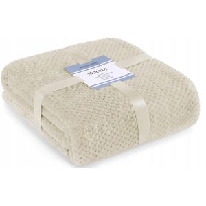 AmeliaHome - Shleepy - Woondeken - Beige - 130x180 cm - Dubbelzijdig met Stiksels
