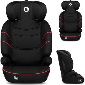 Kinderstoel Auto - Autostoel - Kinderzitje - Zitverhoger - Autozitje voor 3 jaar of Ouder - Zwart met Rood