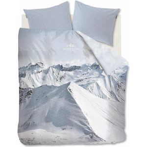 Riviera Maison Moritz Mountain Dekbedovertrek - Lits-jumeaux - 240x200/220 cm - Blue Grey