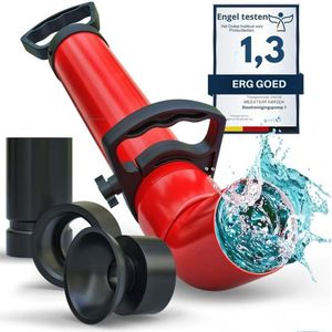 Rioolontstopper - Rioolreinigingsset - WC Ontstopper Met 3 Opzetstukken - Gootsteenontstopper - Toilet Ontstopper - Afvoer Ontstopper