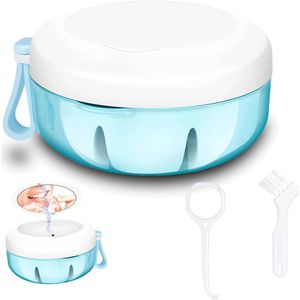 Prothesedoos met borstel - Gebitsdoos met spoelmand - 1 stuk