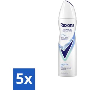 Rexona Women - Deodorant Spray - Cotton Dry - Zachte Frisheid - 150 ml - Bulkverpakking - 5 stuks