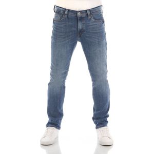 Mustang Heren Jeans Broeken Vegas slim Fit Blauw 32W / 36L Volwassenen Denim Jeansbroek
