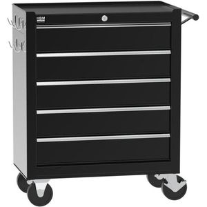 HBM - Gereedschapswagen - Zwart - 5 Laden - 62 cm