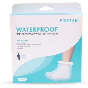 Firstar Waterproof Gips/Verbandbeschermer - Volwassen Voet Kort - FS2102