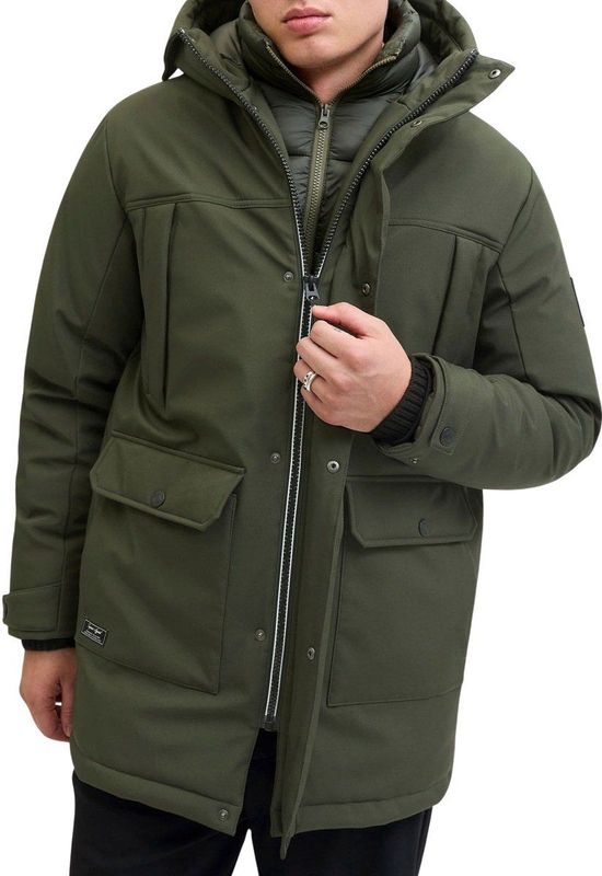 Jack & Jones - Jjfinn Softshell Parka - Donkergroen - Winterjas
