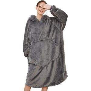 Hoodie deken dames oversized sweatshirt deken unisex sherpa hoody, pullover deken warme capuchon pullover deken pyjama voor volwassenen jongeren oversized hoodie sweatshirt