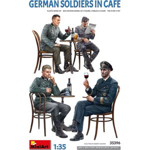 1:35 MiniArt 35396 German Soldiers In Cafe - Figuren Plastic Modelbouwpakket