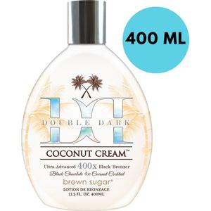 BROWN SUGAR Double Dark Coconut Cream Zonnebankcreme 400X Bronzer - DHA Nabruiner - Zonnebankcreme met bronzer - Zonnebankcremes - Zonnebank creme