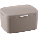 WENKO - Badbox Barcelona - Taupe - Opbergbox - 19,5 x 11 x 16 cm - BPA-vrij