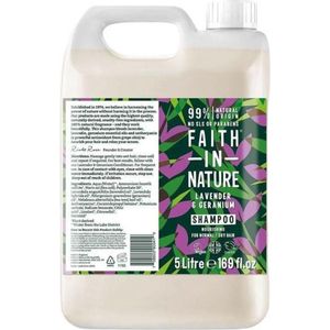 Faith in nature - Shampoo lavendel en geranium - Grootverpakking 5 liter