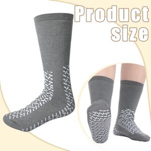 Antislip ziekenhuis sokken 10 paar 2XL - Dubbelzijdig, Grijs en Wit, Veiligheidssokken voor Mannen en Vrouwen