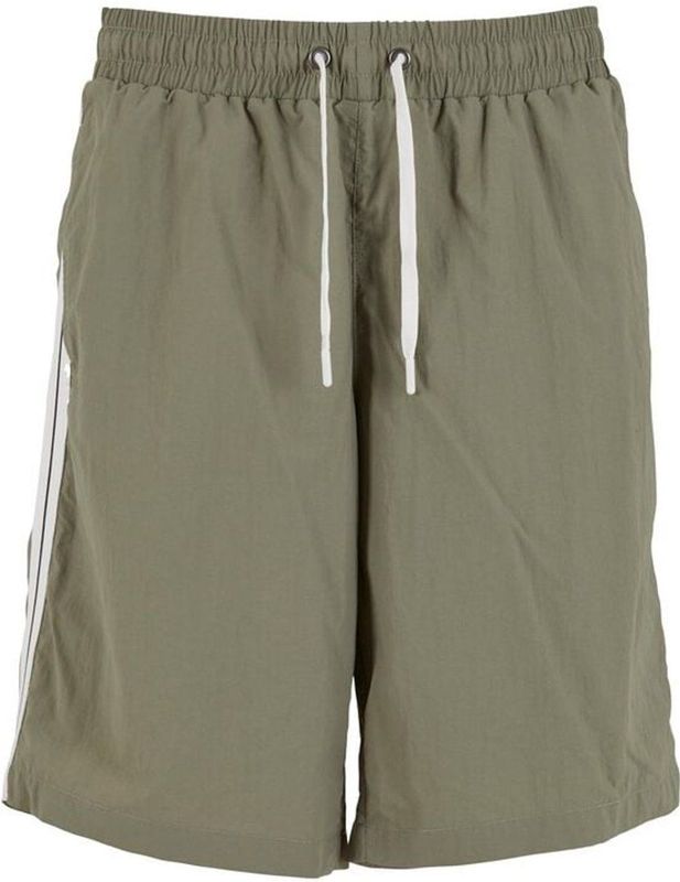 Urban Classics - Board Shorts With Patched Stripe - Zwembroek - Olijf