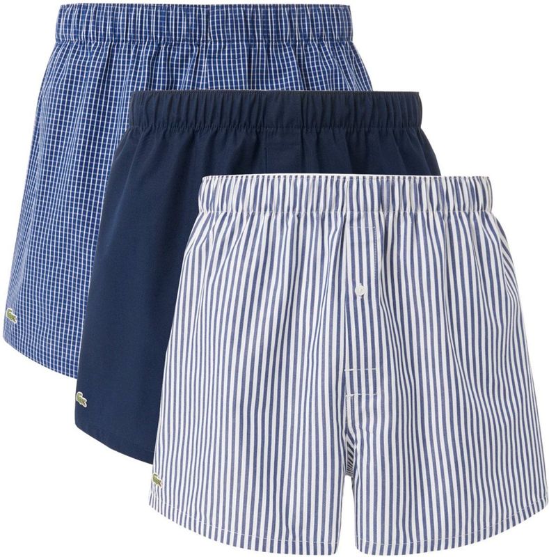 LACOSTE - Boxershorts - Blauw - Set van 3 - Katoen