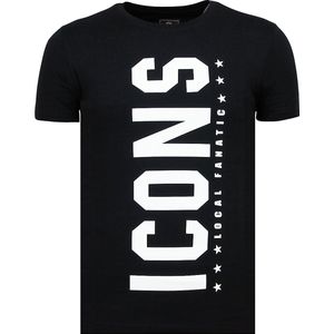 ICONS Vertical - Bedrukte T shirt Heren - 6362N - Navy