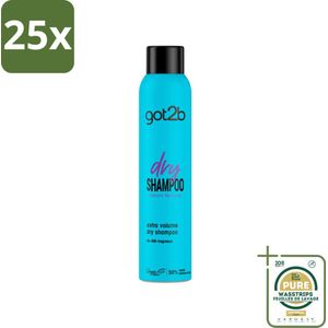 25 x Got2B - Droogshampoo - Fresh & Fabulous Volume - 200 ml - Grootverpakking - Droogshampoo - Fris Haar - Volume Haar - Droog Haar - Snel Opfrissen