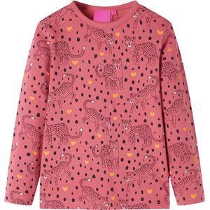 Kinderpyjama - Lange mouwen - 116 - Oudroze - Katoen