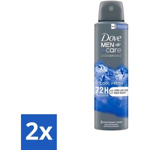 Dove - Deodorant - Men Care Cool Fresh - Verfrissend en langdurige bescherming - 150 ml - Voordeelverpakking - 2 stuks