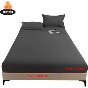 Nivard Waterdicht Hoeslaken - Beddengoed - Fitted Sheet - Bed - Donkergrijs 100x200