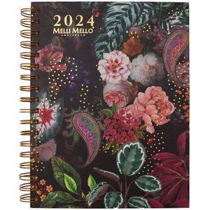 Melli Mello Midnight paradise bureau agenda 2024 - planner - organizer - 15 mnd