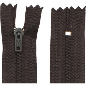 Niet-Deelbare Nylon rits - Zwart - 25cm - 3mm - per stuk