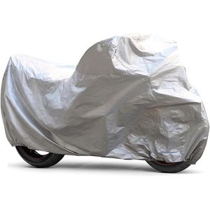 Waterdichte Motorhoes - Universele Beschermhoes voor Motor en Scooter - Zilver Dekzeil