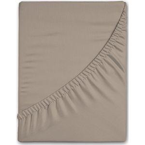 Good Morning - Flanellen Hoeslaken - Zandkleur - 180x200 cm - 2 Persoons - 100% Katoen