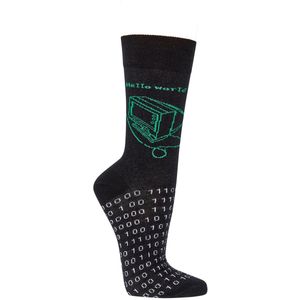 Sokken | grappige sokken dames | grappige sokken heren | happy socks printjes | thema computer | maat 42-47 | per 2 paar