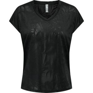 ONPAYA - SPORTSHIRT - CURVY - DAMES - ZWART - MAAT 40/42 -