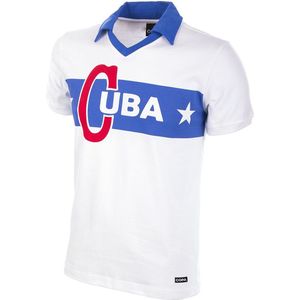 COPA - Cuba 1962 Castro Retro Voetbal Shirt - M - Wit;Blauw