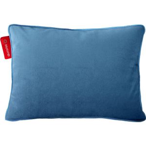 Auronic Warmtekussen - Velvet - 45x60 - Draadloos - Oplaadbaar - Elektrisch kussen - Infrarood - Blauw/Grijs