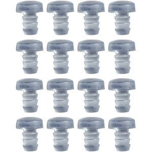 Set van 50 PVC-pluggen, buffers, bumpers (rond, 6,5 mm, transparant)