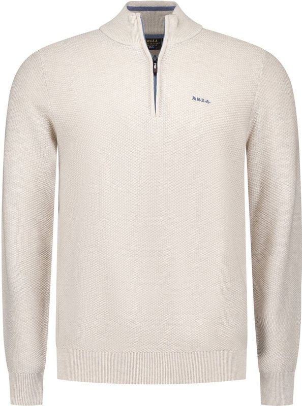 NZA - Auckland - Trui - Warm Beige Melange - Half Zip