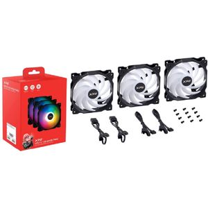 Ventilator - Zwart - 120 mm - 3 Stuks