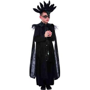 Smiffy's - Heks & Spider Lady & Voodoo & Duistere Religie Kostuum - Zwart Raaf Ridder - Jongen - Zwart - Small - Halloween - Verkleedkleding