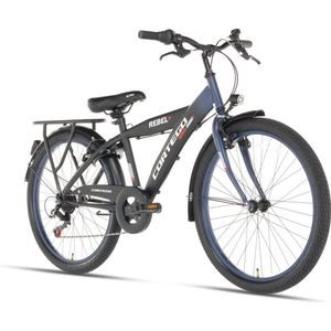 Cortego Rebel Jongensfiets 22 inch - Blauw - 7 Versnellingen - Kinderfiets - 6 tot 8 Jaar