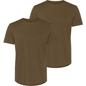 SLOGGI - Onderhemd - Olijfgroen - 2 Pack - Ronde Hals - Kwartmouw