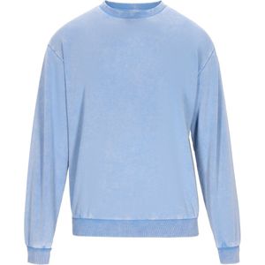 MO - Sweatshirt - Lichtblauw - Effen - Losse Pasvorm - Lange Mouw