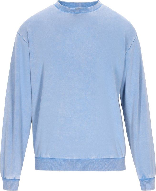 MO - Sweatshirt - Lichtblauw - Effen - Losse Pasvorm - Lange Mouw