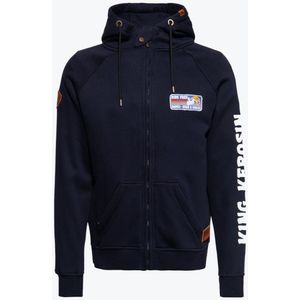 King Kerosin - KK Adventure Gear - Ride Free Vest met capuchon - 2 in 1 met Softshell voering - S - Blauw