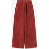Sissy-Boy - High Waist Corduroy Broek - Donkerrood - Wide Leg Fit