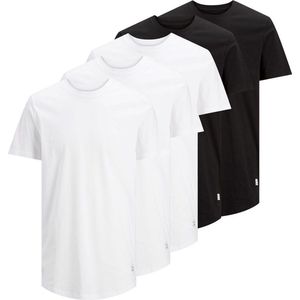 Jack & Jones 5-pack heren T-shirts - ronde hals kleur - XS - Wit