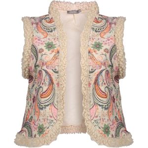 Geisha - Gilet - Beige/soft Pink - Met Teddy En Geweven Print Dessin - 55899