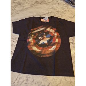 T-Shirt - Marvel - Captain America Schild - Zwart - Mt 104