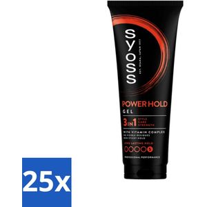 Syoss - Power Hold - Haargel - Extra Sterke Fixatie - 250 ml - Bulkverpakking - 25 stuks