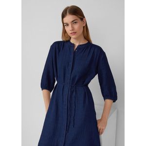 s.Oliver - Blousejurk - Donkerblauw - 3/4 Mouw - Getailleerd